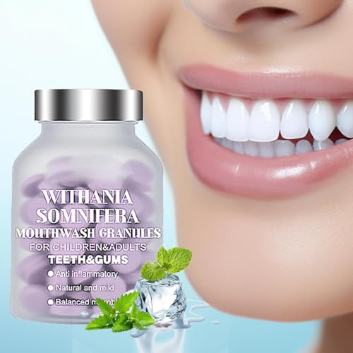 Zahnpasta-Tabletten - Kaugummi-Formel für empfindliche Zähne | Sanfte Mundpflege für das Zahnfleisch | Feste natürliche Zahnpasta-Tabs | Reisegröße für Hotel, Wandern, Geschäftsreise – Bild 4