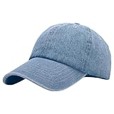 Utmost Unisex Classic Low Profile Cotton Baseball Cap Plain Blank Camoflauge Soft Unconstructed Adjustable Size Dad Hat (Denim Light Blue)