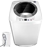 TANGZON 2-in-1 Portable Washing Machine, Fully Automatic Mini Washing Machine Spin Dryer with 6/10 Modes, 3/8 Water Levels & Drain Pump, Camping Dorm Small Washers (3.5kg Load, 6 Modes, 3 Levels)