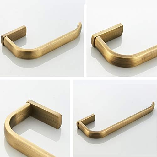Flybath 2pc Bathroom Accessories Set - Towel Ring and Toilet Roll Holder Antique Brass Wall Mounted, Brushed Bronze