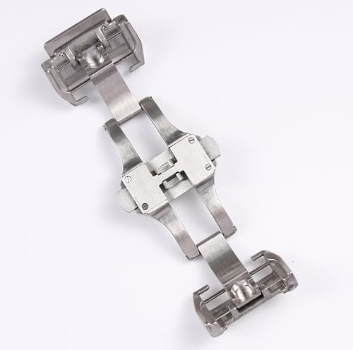 for 100 Series Watch Buckle 316L Stainless Steel Brushed Butterfly 18/21mm Fold Clasp3