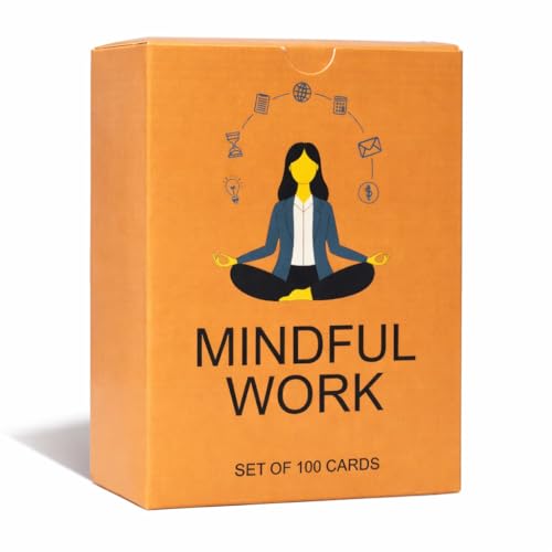 BayWel 100 Mindful Work Cards – Mindfulness & Self‑Care Prompts for Professionals | Desk & Travel Deck for Stress Relief, Focus, Motivation & Well‑Being