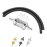 Sellerian 燃料フィルター ガソリンフィルター 燃料ホース付き 7個セット 耐久性 フューエルフィルター 汎用タイプ 燃料フィルター ホース内径4mm ～5mm に対応 取り付けが簡単 オートバイ 自動車 パーツ 汎用 (シルバー) [並行輸入品]