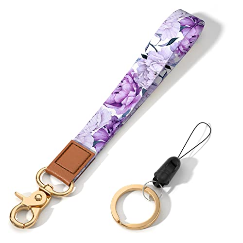 Image of Wrist Lanyard Key Chain, Cute Wristlet Strap Keychain Holder for Women Men Car Keys ID Badges Card Wallet Phone Camera
