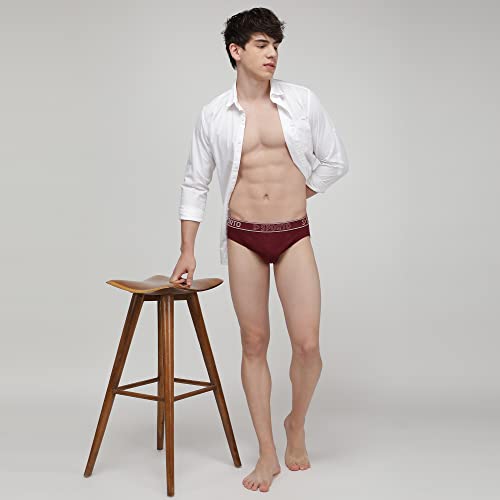 Image of sporto Men's Solid Cotton Brief with Soft Elastic Waistband (Pack of 3) Black