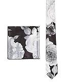 Estampado floral. Juego de pajarita y pañuelo de bolsillo floral para hombre