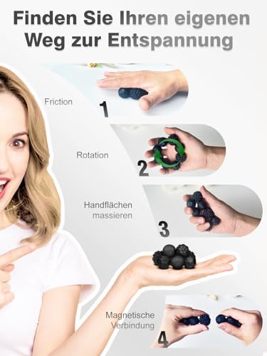 Silikonowe kulki magnetyczne Fidget Toys, 8 sztuk, magnetyczne bombki, zabawki sensoryczne, przenośna, antystresowa, zabawka sensoryczna dla dzieci i dorosłych (czarne)
