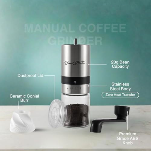Image of Manual Coffee Bean Grinder, 6 Adjustable Grind Settings