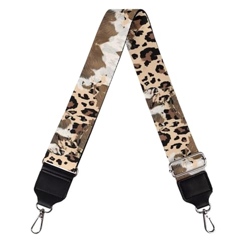 Image of Talayituse Brown Cow Leopard Print Shoulder Strap Wide Purse Bag Strap Adjustable Replacement Belt Luggage Crossbody Shoulder Bag Strap for Women Girls, 1 Pack