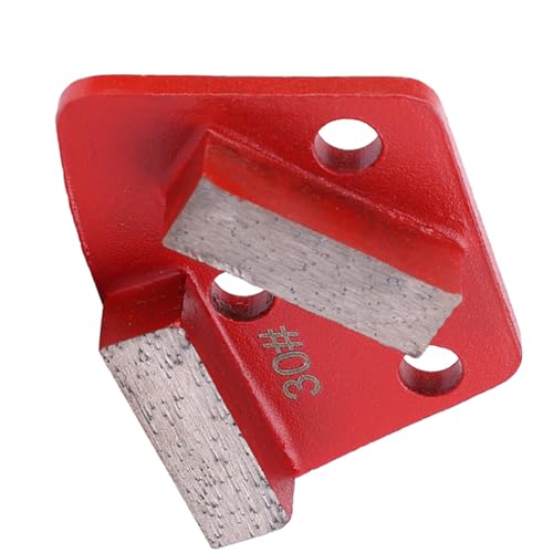 Gearwell Almohadillas de molienda de diamante, 3 piezas trapezoidales de unión de metal, zapatos para amoladora de piso, grano #30, raspador de eliminación de revestimiento de