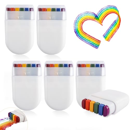 6 Pack Rainbow Face Paint Paint Sticks for Kids & Adults