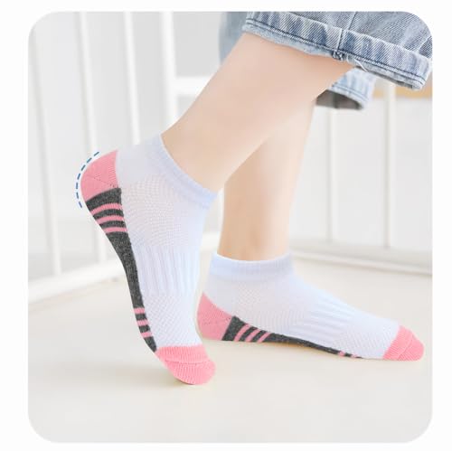 Bemeol Girls Socks 12 Pairs Kids Ankle Athletic Sock Cotton Sports Low Cut Socks4