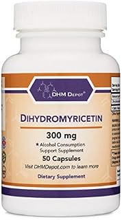 Dihydromyricetin (DHM) 50 Capsules, 300mg - Hangover Prevention Pills, Cure Hangovers Before They