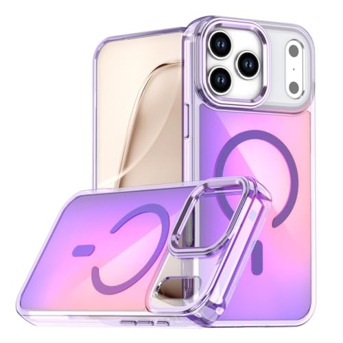 Coque iPhone 17 Air fine dégradé violet avec protection arrière magnétique sans fil