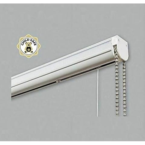 Ians Emporium 40cm Cassette Roman Blind Kit CHROME Chain Nets At Home - Special Size Cover