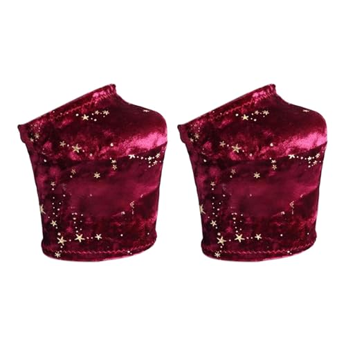 Protège-chaussures de pole dance pour bottes velours rouge