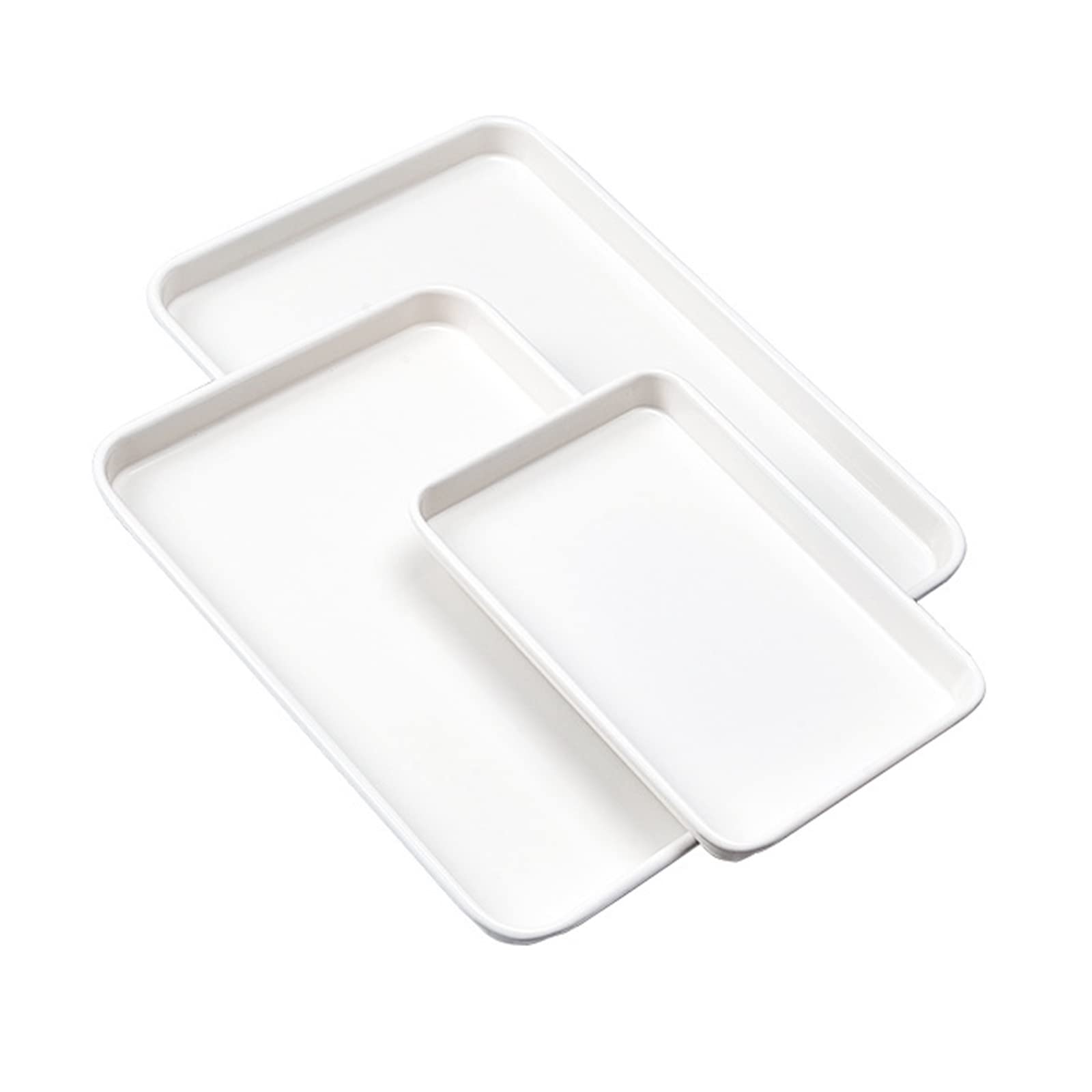 Tsophreniq 3 Pcs Non-Stick Baking Pans Cookie Sheets Set Non-Stick Carbon Steel Rimmed Cookie Sheet Pan for Oven Baking Biscuit Pans