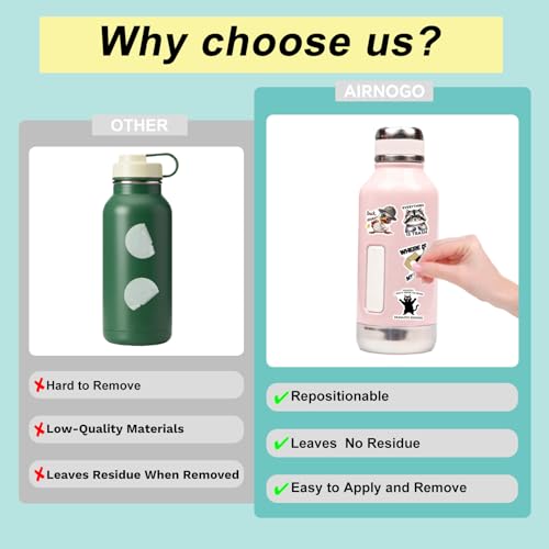 Image of Fun Animal Stickers with Witty Phrase 200 Pcs Playful Animals Sticker Pack, Waterproof Vinyl Stickers for Water Bottles Laptop Scrapbooking Journal Scooter Luggage Skateboard Tumbler Cup Notebook etc