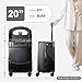 MRPLUM Ride On Luggage with Seat&Seat Belt,Hard Shell Lightweight Rolling Spinner Wheels Travel Luggage with TSA Lock,20 inch,Black