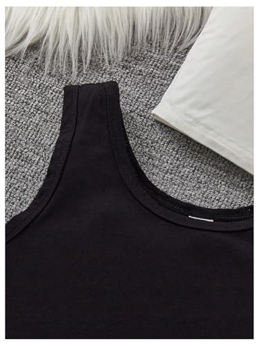 Milumia Girl's 2 Pcs Tank Tops Scoop Neck Sleeveless Basic Solid Cropped Top4