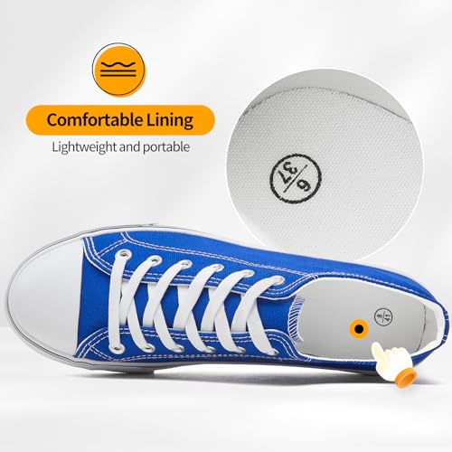 Image of ZGR Mens Classic Casual Shoes,Lace-up Fashion Sneakers,Low Top Canvas Sneakers for Men