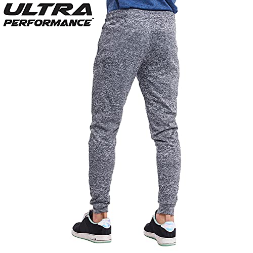 Ultra Performance 3 Pack Athletic Tech Mens Joggers, Track Sweatpants For Men With Zipper Pockets #TOP3