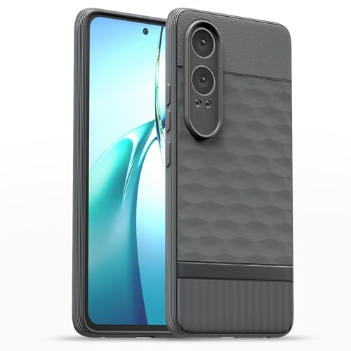 Image of Pikkme Back Cover for OnePlus Nord Ce 4 Lite 5G Camera Protection 3D Hexa Cube Design Silicone Protective Bumper Case (Grey)