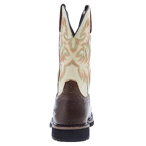 Justin Original Work Men's Copper Kettle Cowhide Brown/White 9 D4