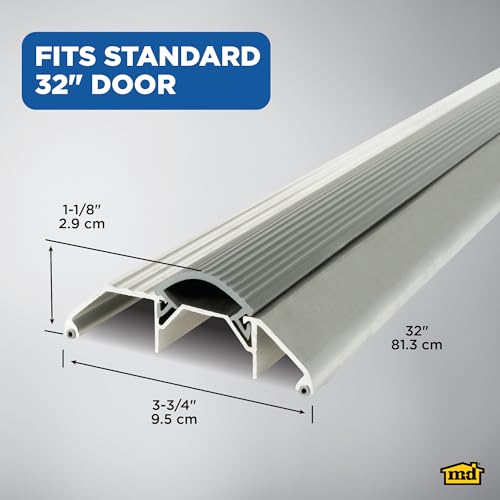 M-D Building Products 08003 3-3/4 in. x 1-1/8 in. x 32 in. Silver Aluminum and Vinyl Heavy-Duty High-Profile Threshold by M-D Building Products - Image 3