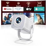 TOPTRO Mini Projector 1080P 4K Supported【Android 14 & Short Throw】 Portable Smart Projector with 270° Adjustable Stand, WiFi 6 Bluetooth 5.4, Auto Keystone, Home Movie Projectors for Bedroom/Kid Gift
