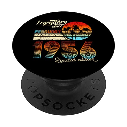 Legendario De Cumpleaños Desde Febrero De 1956 Regalo. PopSockets PopGrip Intercambiable