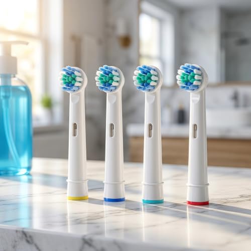 Uonlytech 32 Szt. Szt Miękkie Główki Szczoteczek Elektrycznych Kompatybilne z Delikatna Pielęgnacja Dziąseł Precyzyjne Spiralne Włosie Czyszczenie Trudno Dostępnych Miejsc Białe