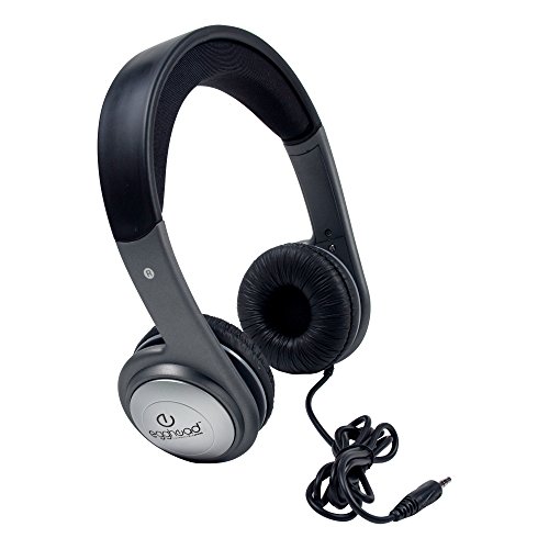 Image of Egghead EGG-IAG-3001-SO-10 Cushioned Headband Stereo Headphones, black /Silver (Pack of 10)