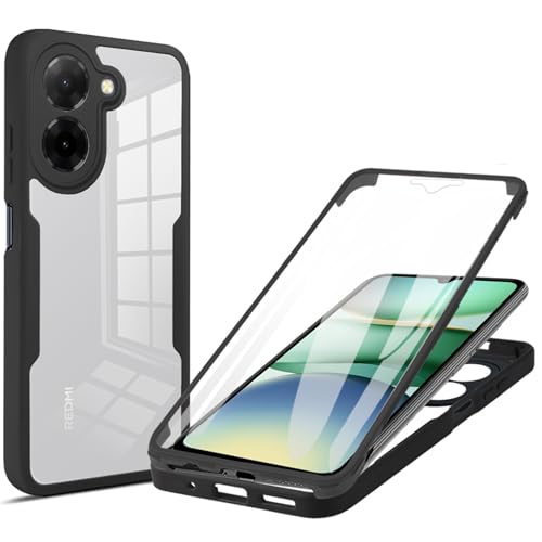 Ephoou for Xiaomi Redmi A5 4G Case Clear with Screen Protector QB-Black