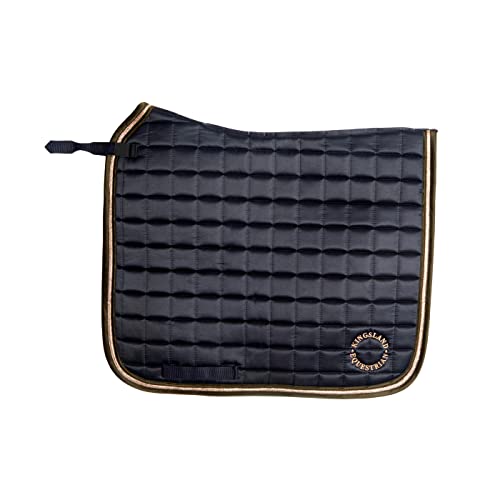 Tapis equitation cheval Kingsland Selena bleu marine pour vos séances de dressage