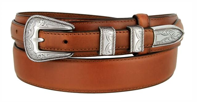 Image of Belts.com Western Buckle Belt Oil Tanned Genuine Leather Ranger Belt 1-3 /8 inch(35mm) Taper to 3 /4 inch(19mm) Wide-Multiple choices