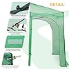 EAGLE PEAK 10x5 Portable Walk in Greenhouse, Pop Up Indoor Outdoor Greenhouse, Green House Kit with Zippered Roll-Up Doors and Windows, Lean-to Design, PE Cover, Clear/Green #3