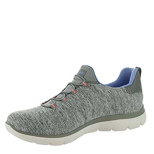Image of Skechers Women's, Summits - Quick Getaway Sneaker - Wide Width Grey Blue 10 W