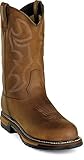 ROCKY Original Ride Branson Steel Toe Waterproof Western Boots, Aztec Crazy Horse, Size 10.5(ME)
