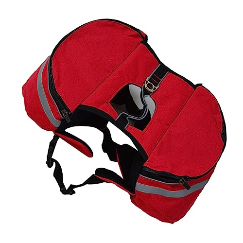 iplusmile 犬のリュック 子犬キャリア 犬のグルーミングキット 小型犬用 犬のキャンプのバックパック 犬の浮遊ベスト 犬用品 大型犬用リード 犬のコート小型犬 犬の旅行 犬のキャリア 赤