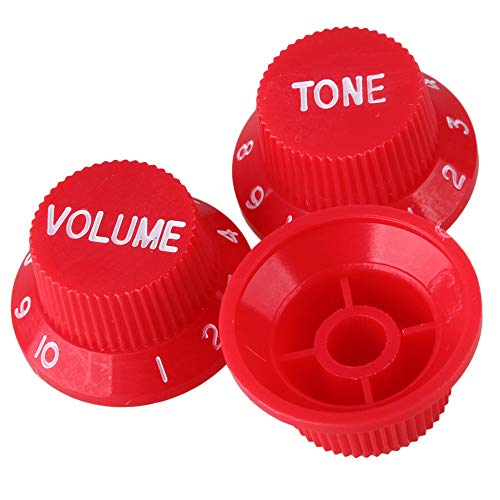 Lovermusic Red 48/50/52Mm Single Coil Pickup Cover 1 Volume 2 Tone Knobs Switch Cover For Electric Guitar #TOP3