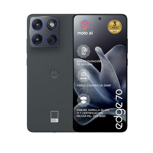 Motorola Edge 70 24gb 12gb 12gb Ram Boost 512gb Gadget Grey, España. Diseño Increíblemente Fino. Pantalla Super Hd De 6,7 . Triple Cámara 50mp Con Moto Ai. 4800 Mah. Durabilidad De Grado Militar