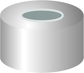 MACHEREY-NAGEL 70239 Crimp Neck Closure, N11, Aluminum, Silver, Hole, PTFE/Butyl/PTFE, Gr/Bg/Gr, 1.3 mm Diameter (Pack of 100)