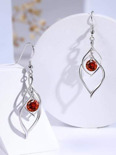 Pendientes de cumpleaños para mujer en plata y circonitas 5