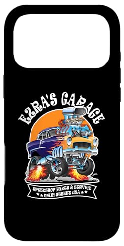 Ezra's Garage Hotrod �N���V�b�N�J�[�f�U�C�� Ezra�̖��O �X�}�z�P�[�X iPhone 17 Pro Max �p