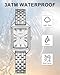 Imagen de CIVO Reloj Mujer Plateado Vintage: 32mm Caja Rectangular con Números Romanos