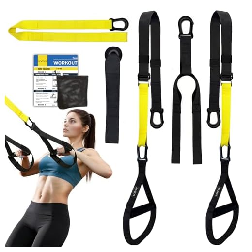 UONNER Entrenamiento en Suspensión Entrenador de Suspensión de Fitness Pro Ejercicio para Fortalecimiento Resistencia y Tonificación Muscular Juego de Accesorios para Ejercicio Carga hasta 500 Kg