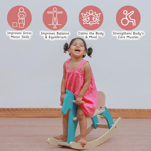 Image of Traditional Rocking Horse- Blue