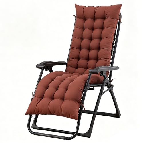 Enpvneer Cojin Tumbona Exterior, 18,9 × 47,2 IN Cojín para Tumbona para Exteriores con 6 Lazos, Grueso, Confortable para Silla Reclinable Interior, Patio, Jardín, Playa(Color:E)