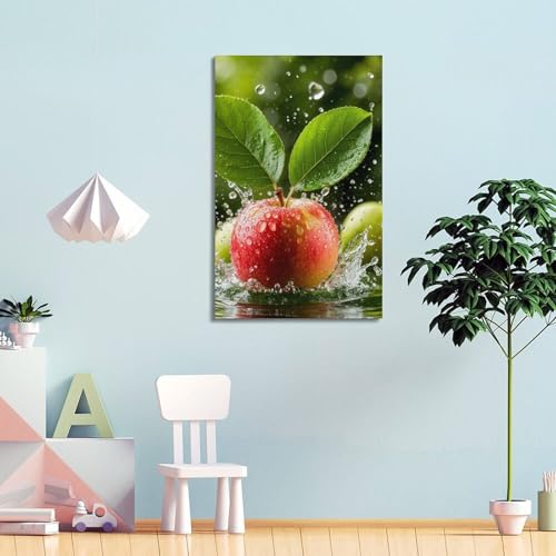 Poster fruits splash eau cuisine décoration salle à manger 50x75